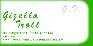 gizella troll business card